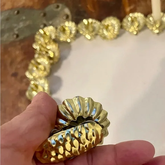 Vintage Candle Holders Reflectors Christmas Tree Clip On Metal Gold W Catcher - Picture 5 of 8